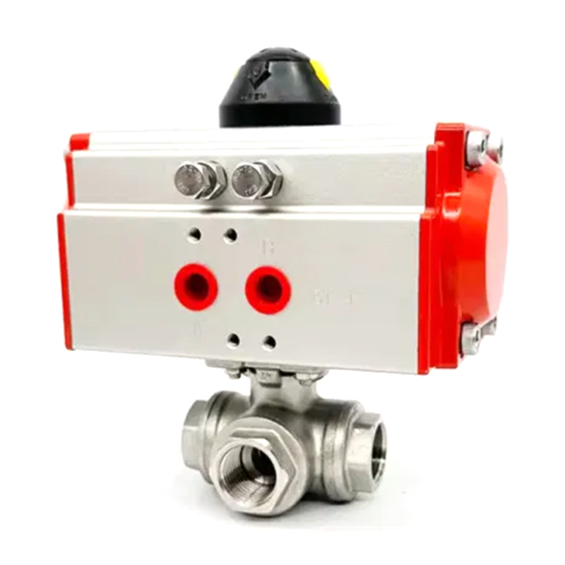 Q614 / 15f Pneumatic tria-via threaded pila valvae