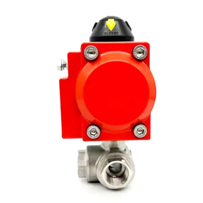 Q614 / 15f Pneumatic tria-via threaded pila valvae