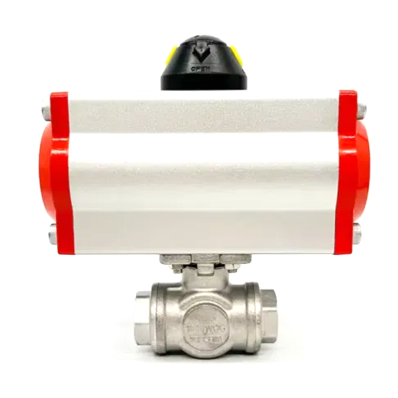 Q614 / 15f Pneumatic tria-via threaded pila valvae